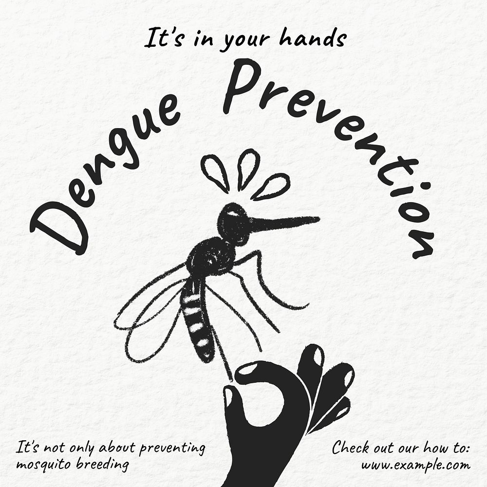 Mosquito dengue prevention Facebook post template