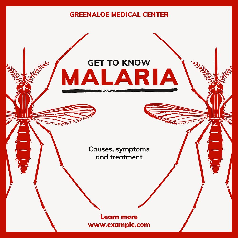 Malaria Facebook post template