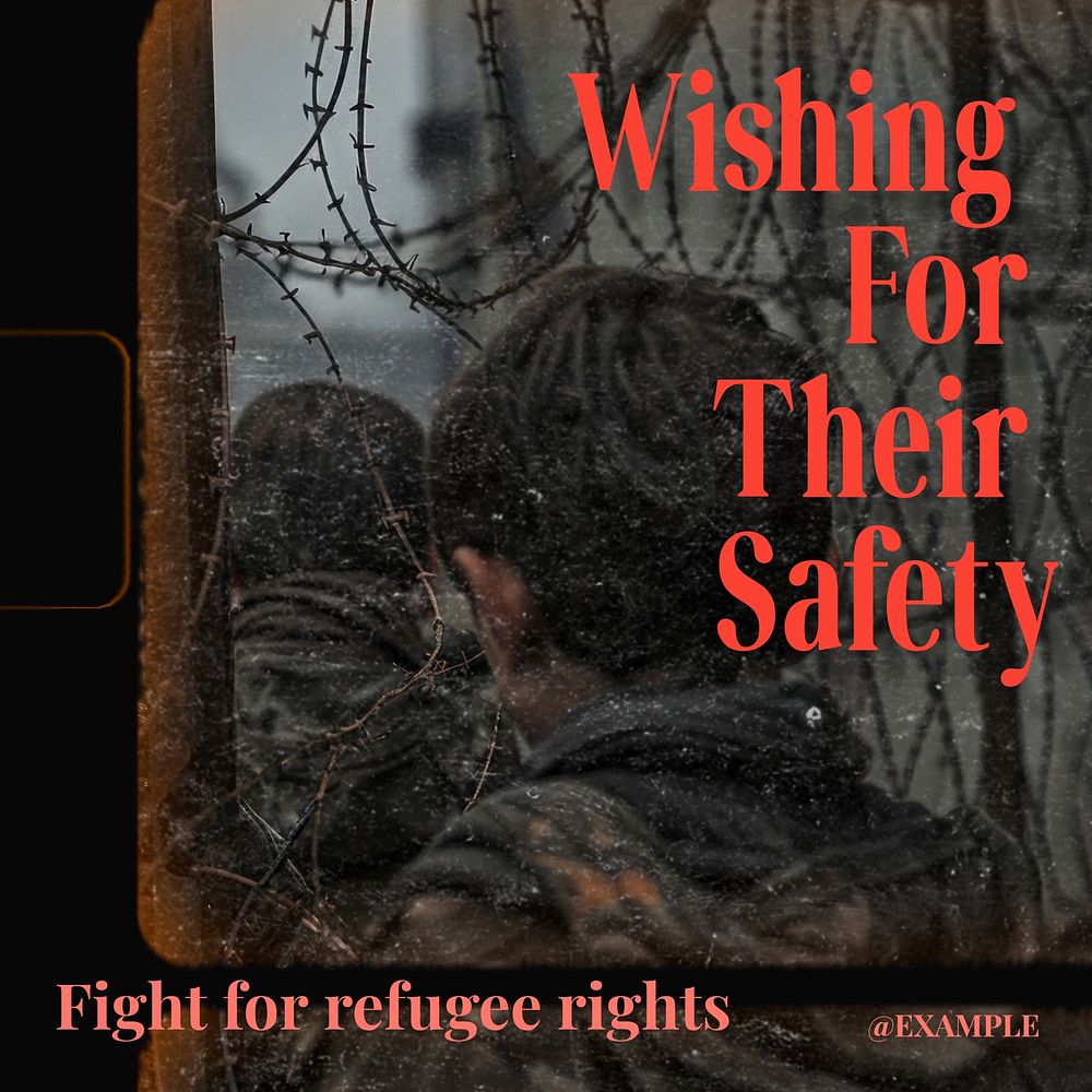 Refugee rights Facebook post template