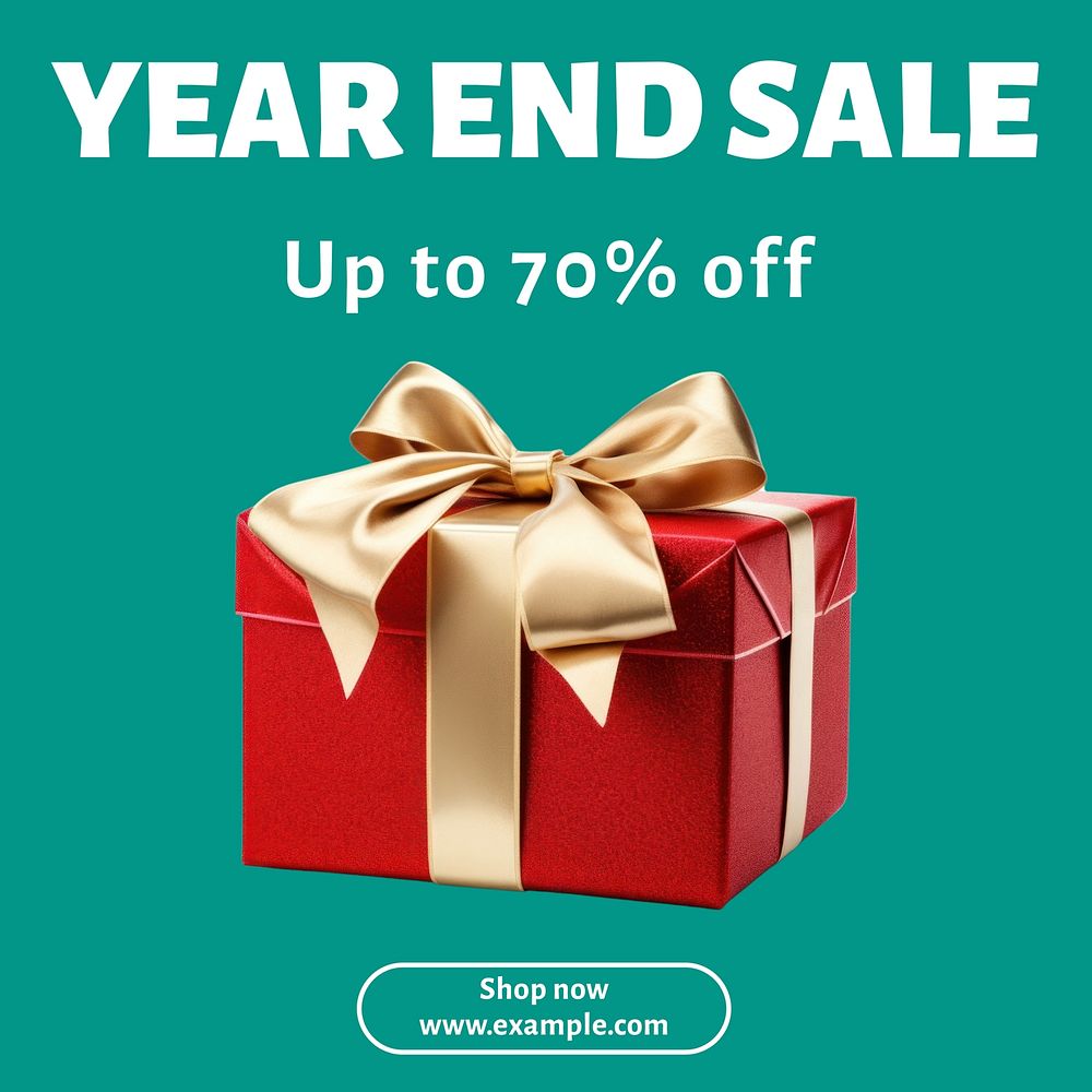 Year end sale Instagram post template