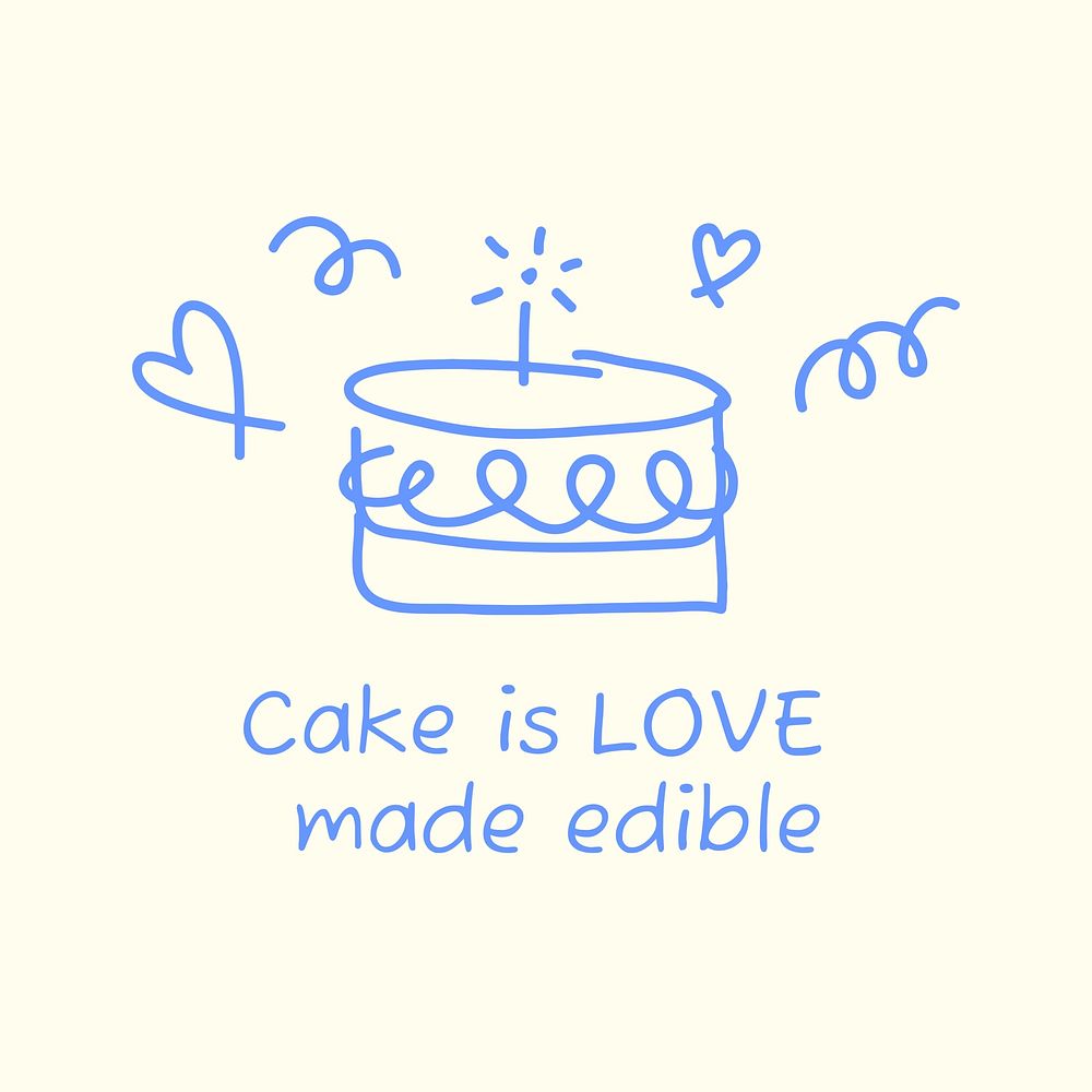Cake quote Instagram post template