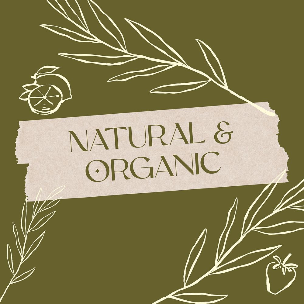 Natural & organic Instagram post template