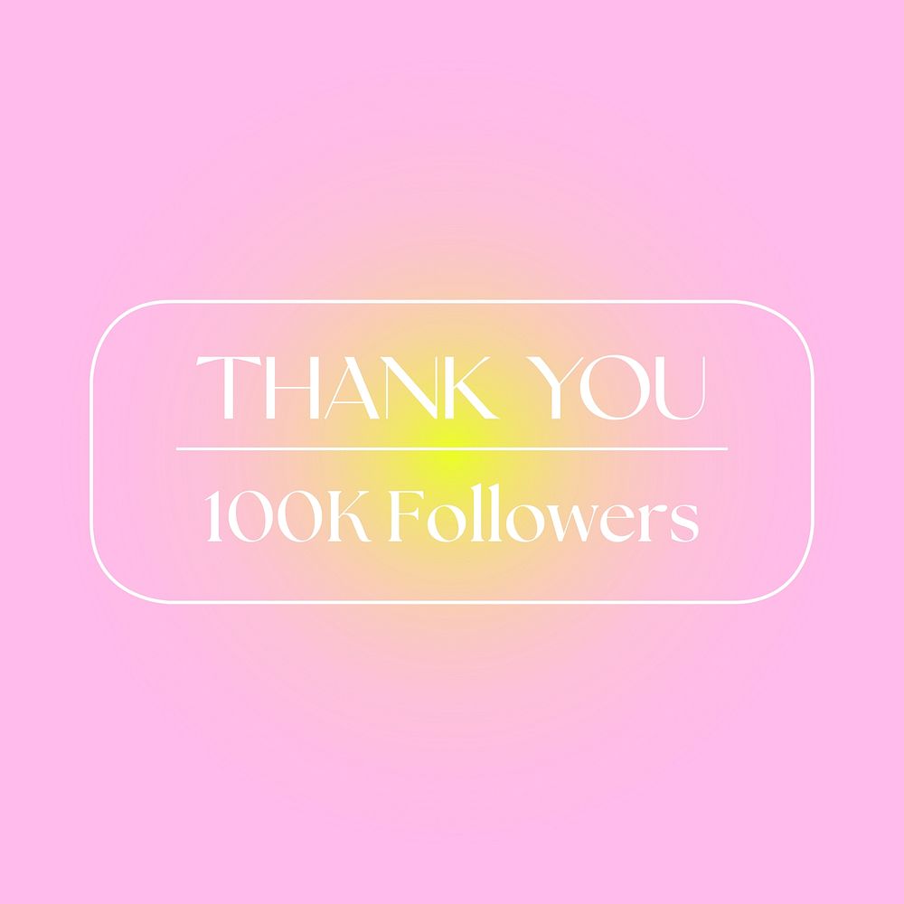Thank you followers Instagram post template