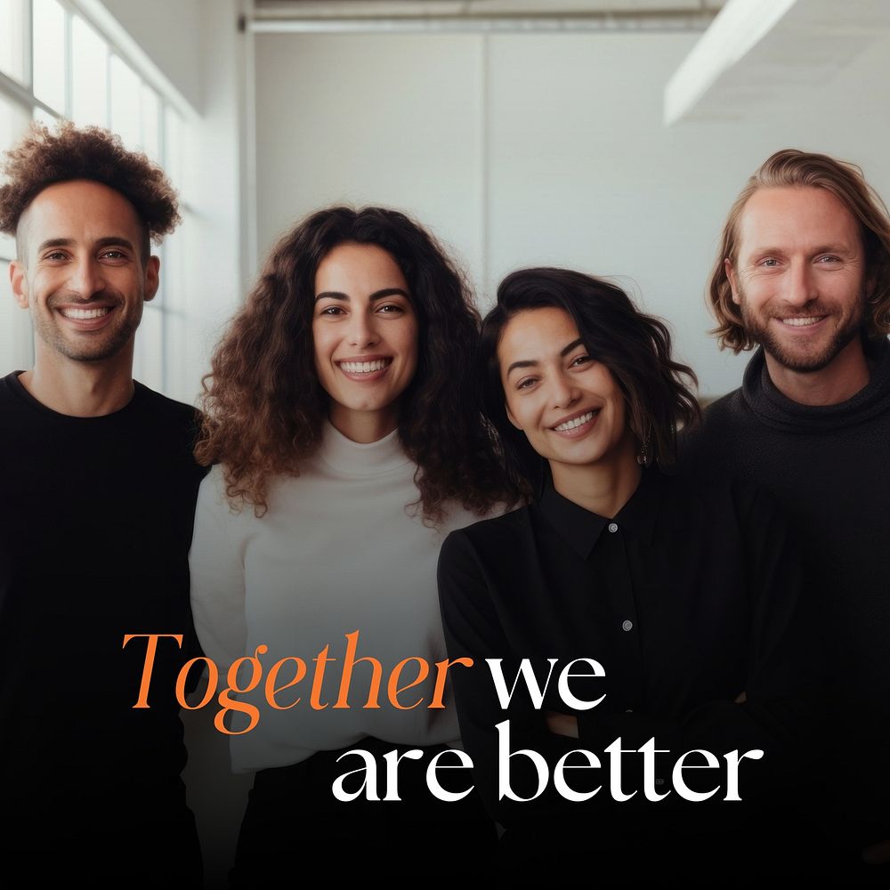 Together we're better quote Instagram post template