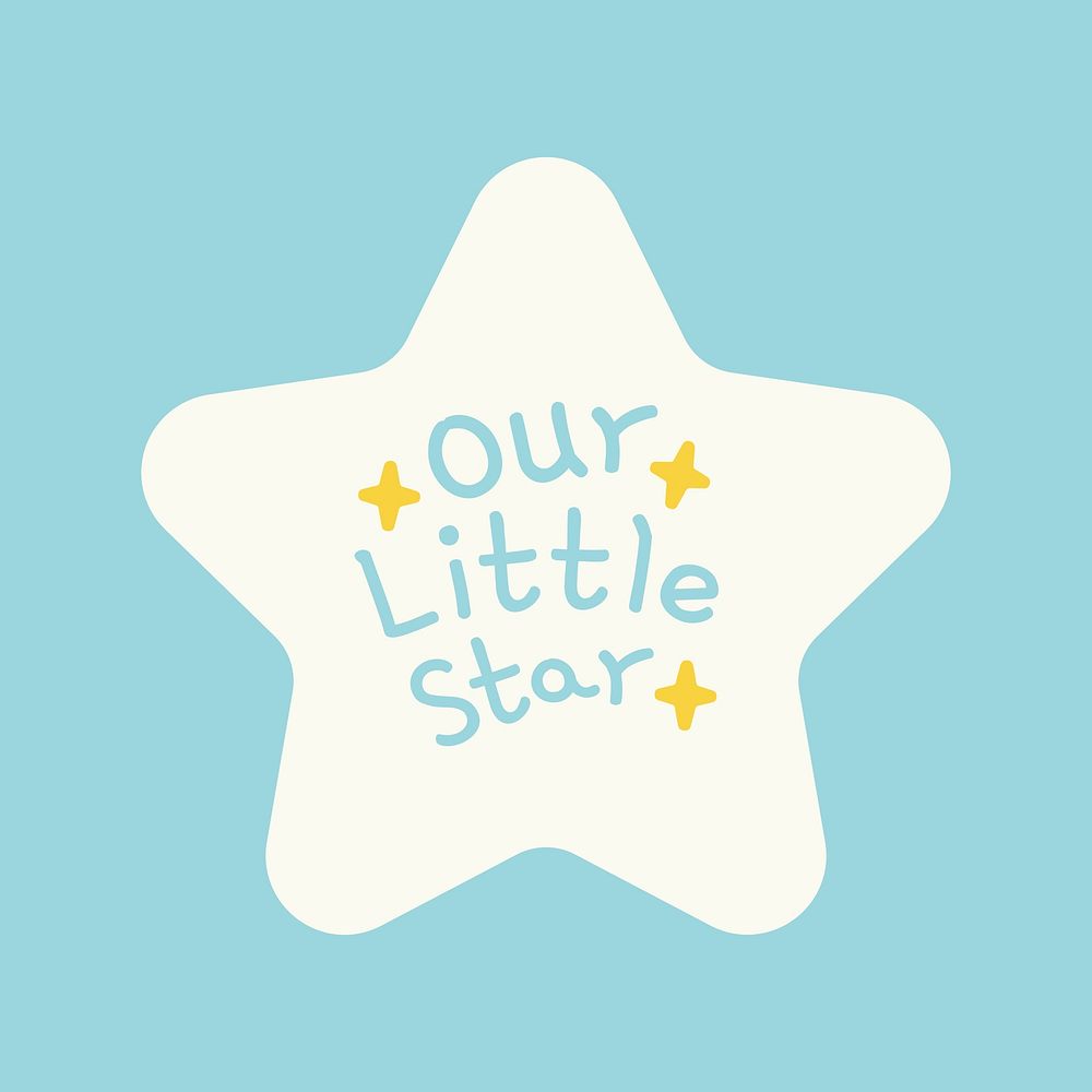 Our little star quote Instagram post template