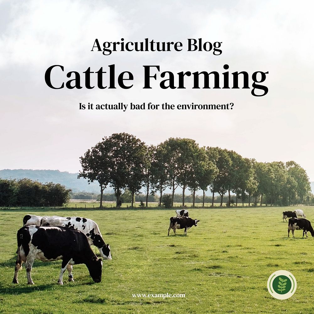 Cattle farming Instagram post template