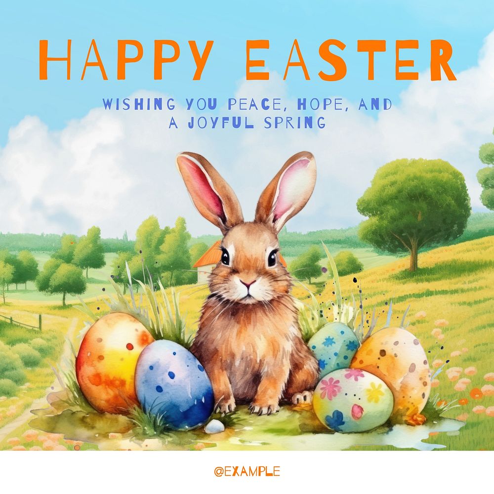 Happy Easter Instagram post template