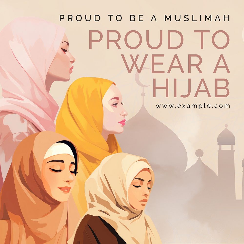 Hijab Facebook post template