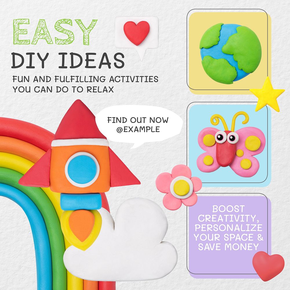 DIY ideas Facebook post template