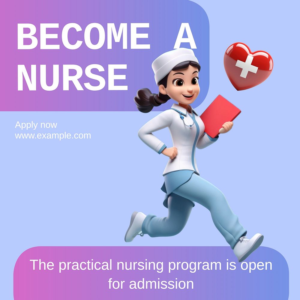 Nursing program Facebook post template