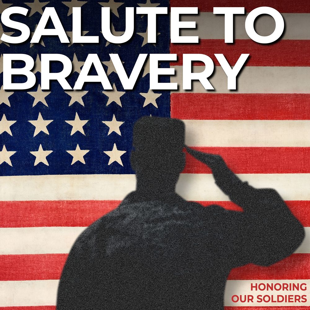 Honoring soldiers Instagram post template