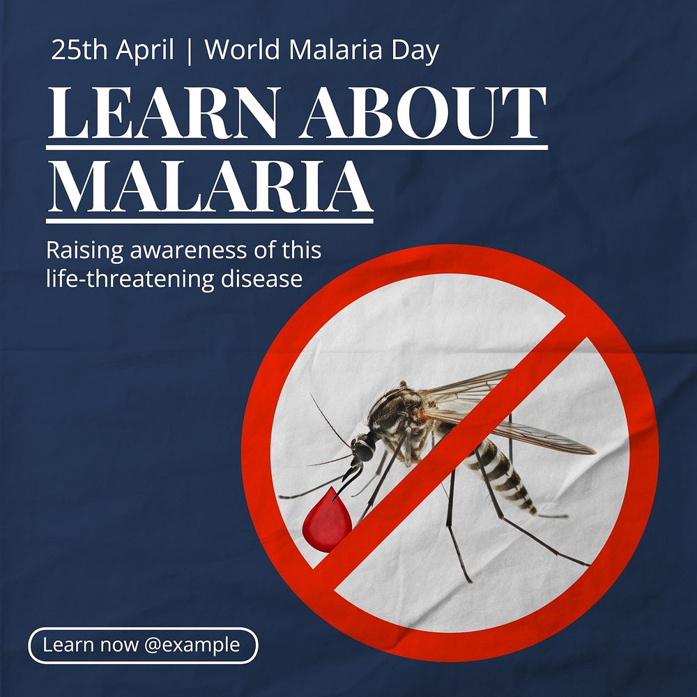 Malaria Instagram post template