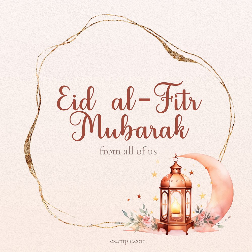 Eid al-Fitr Mubarak Instagram post template