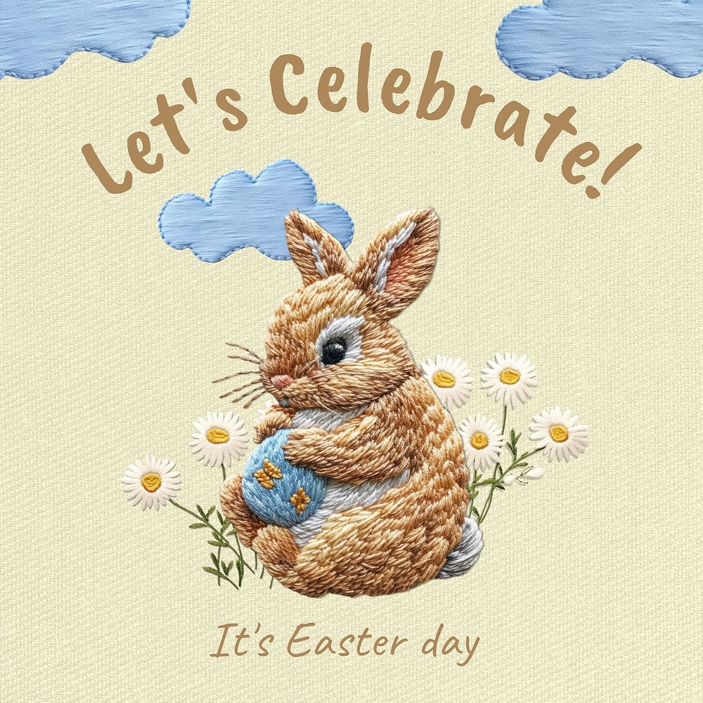 Easter celebration Facebook post template
