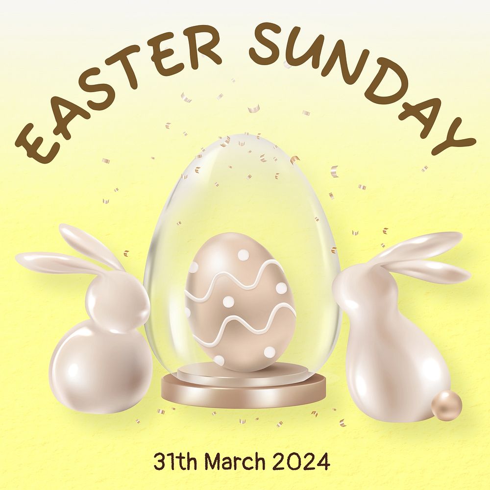 Easter sunday Facebook post template