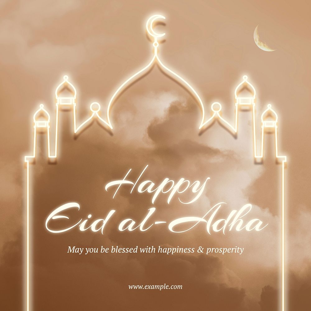 Happy Eid al-Adha Facebook post template
