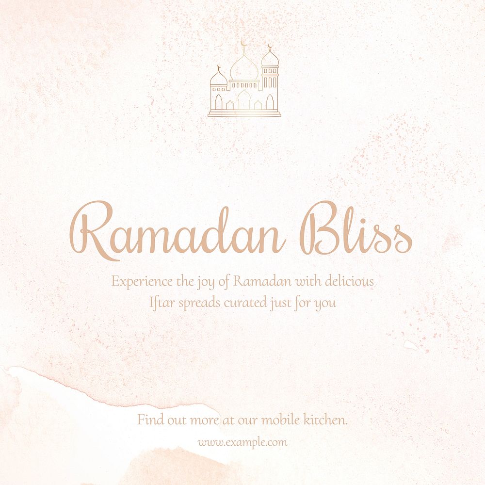 Ramadan bliss Facebook post template