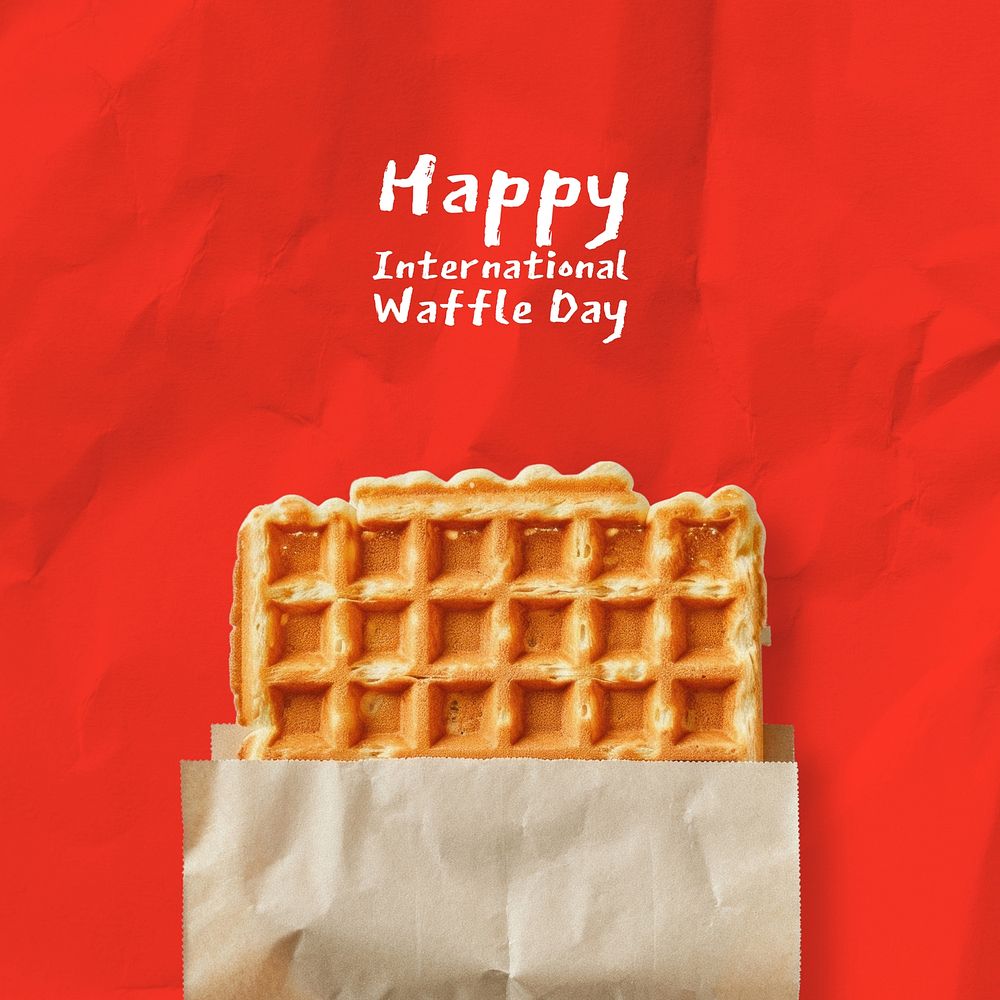 Waffle day Facebook post template
