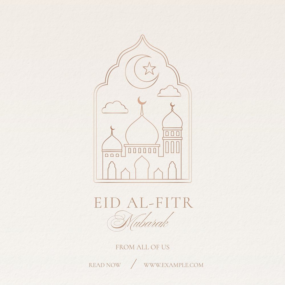 Eid al-Fitr Mubarak  Instagram post template