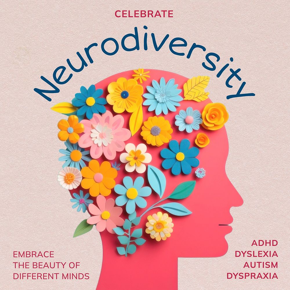 Celebrate neurodiversity Facebook post template