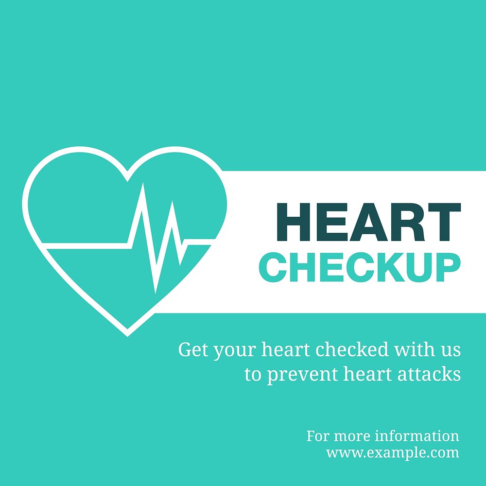 Heart checkup Facebook post template