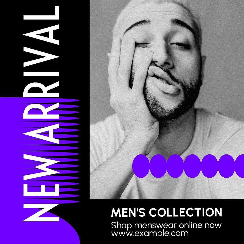 Men's collection Instagram post template