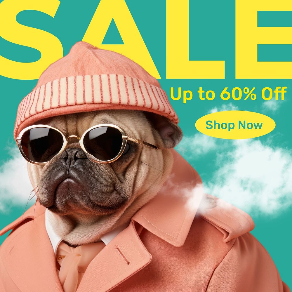 Sale shopping promotion Instagram post template