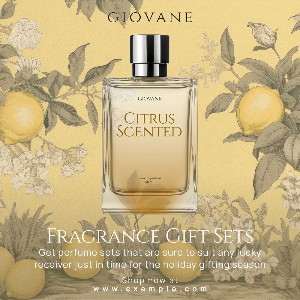 Fragrance gift sets Instagram post template