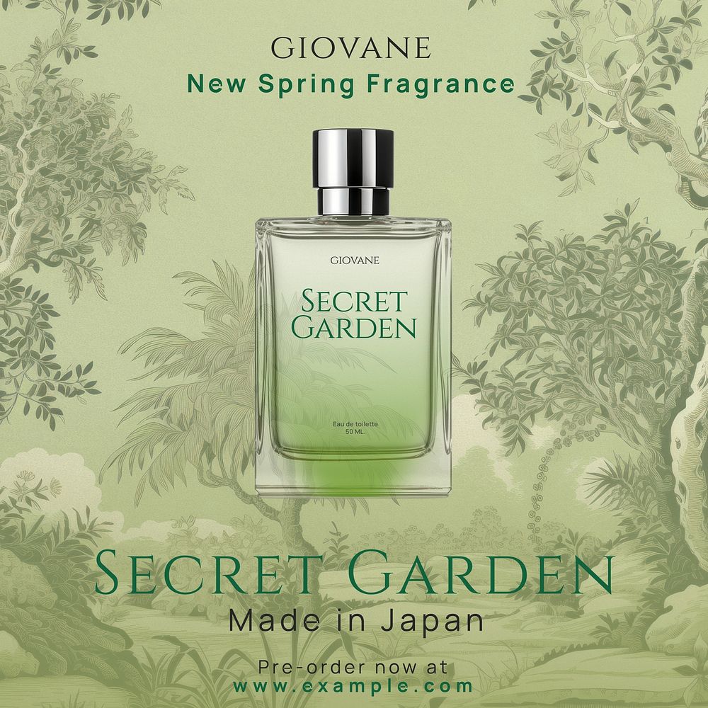 Spring fragrance Instagram post template
