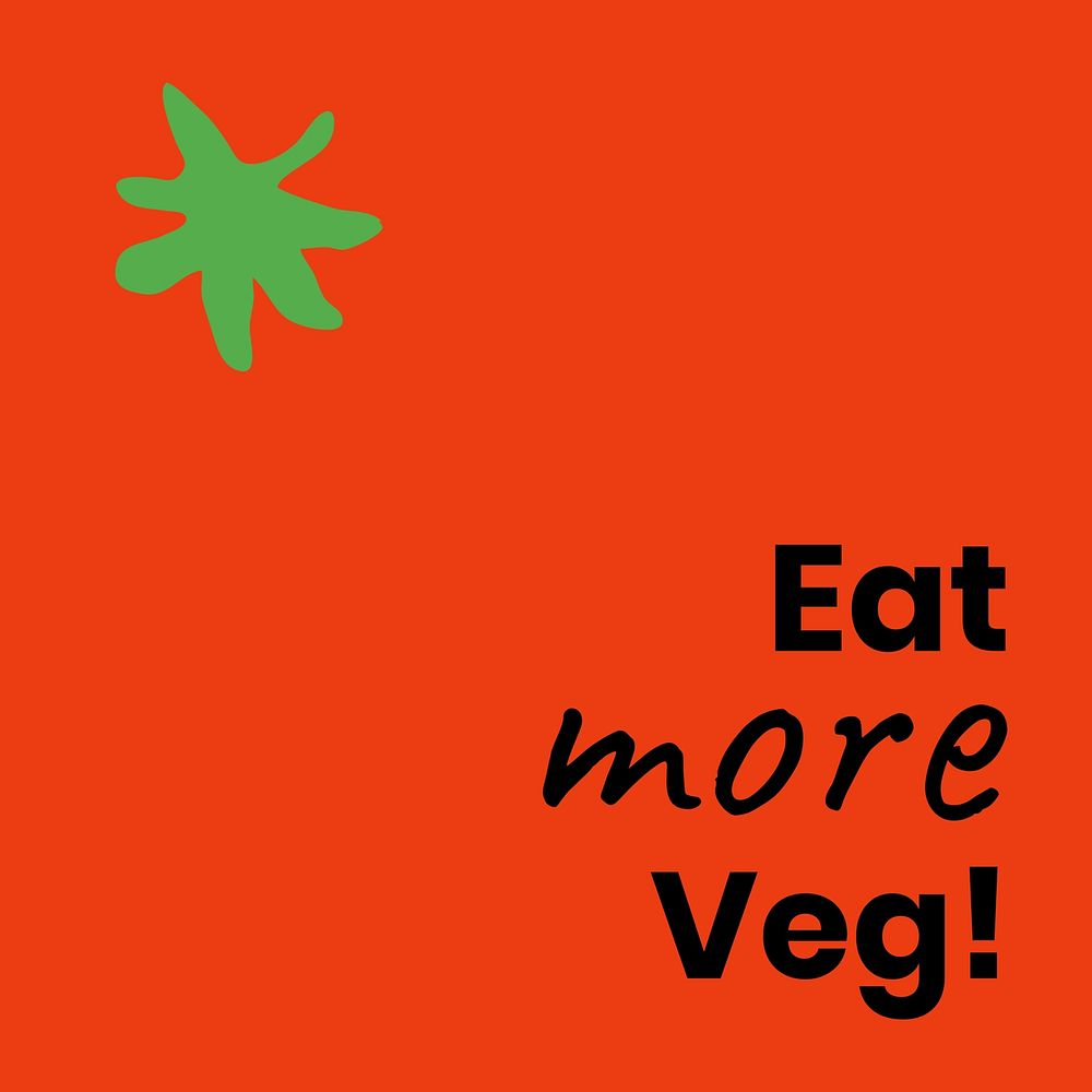 Eat more veg Facebook post template
