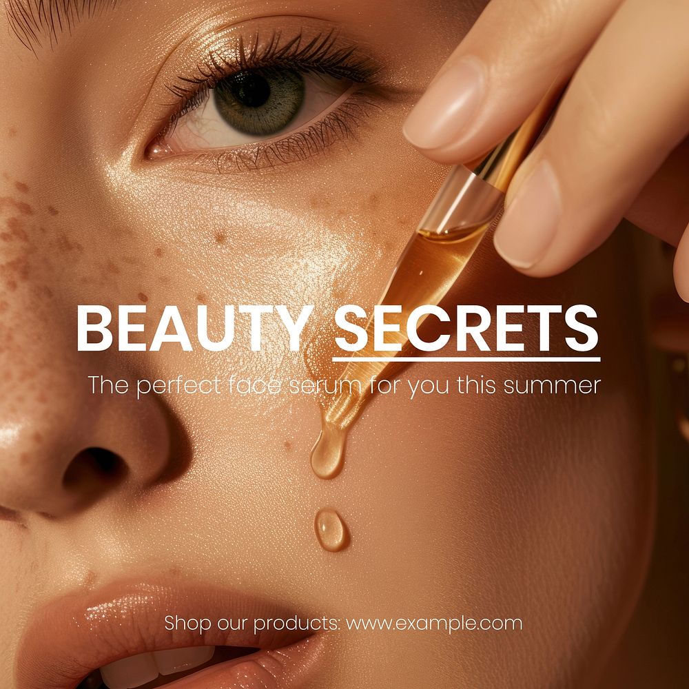 Beauty secrets Facebook post template