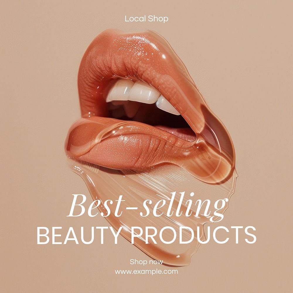 Best-selling beauty products  Instagram post template