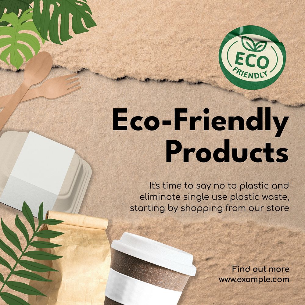 Eco-friendly products Facebook post template