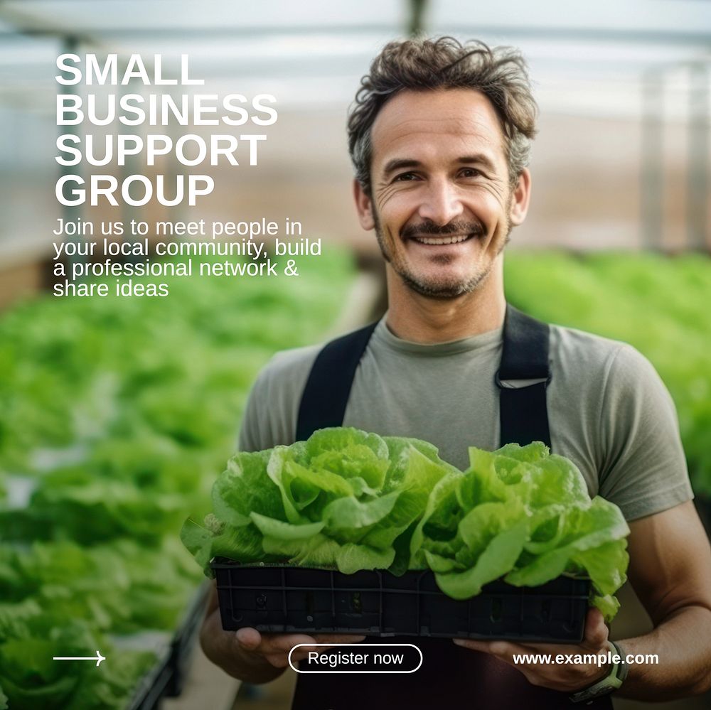 Small business support Instagram post template