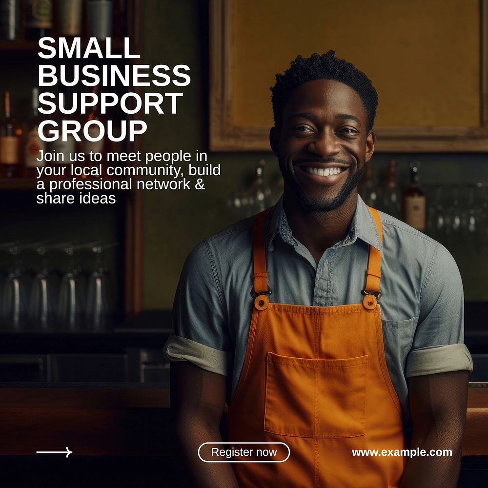 Small business support Instagram post template