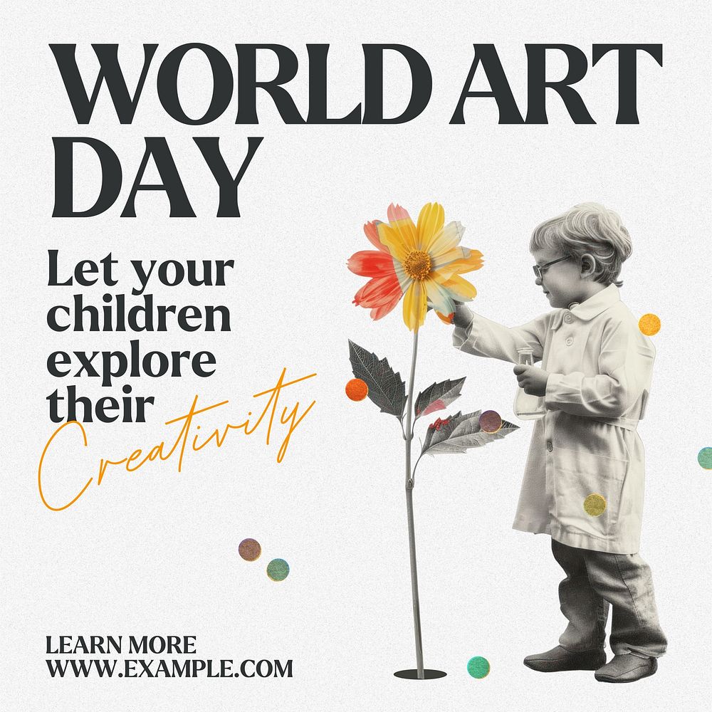 World Art Day Instagram post template