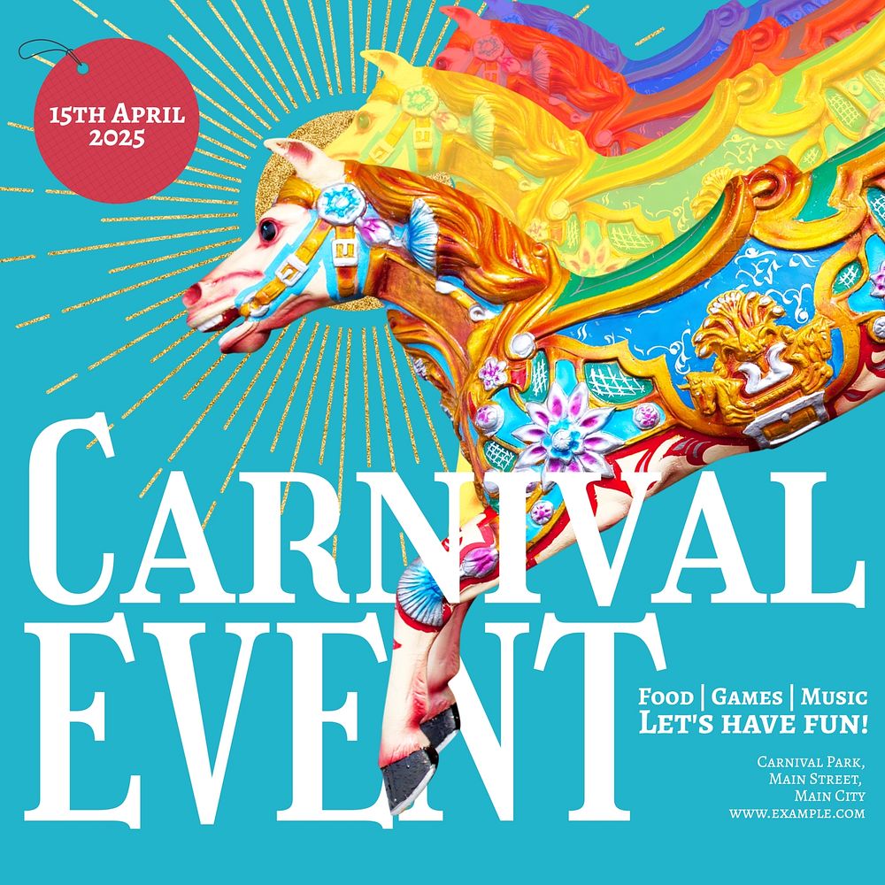 Carnival event Instagram post template