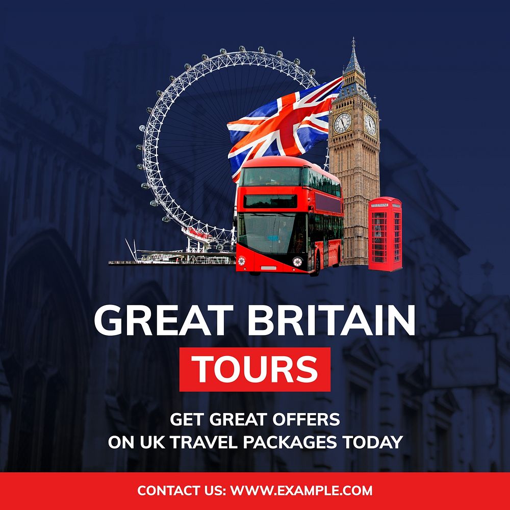 Great Britain Tours Instagram post template