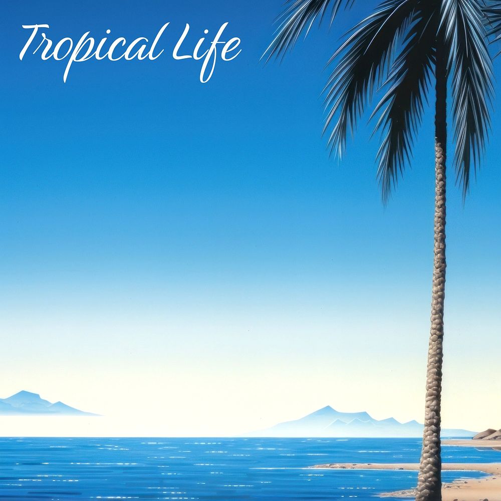 Tropical life Instagram post template