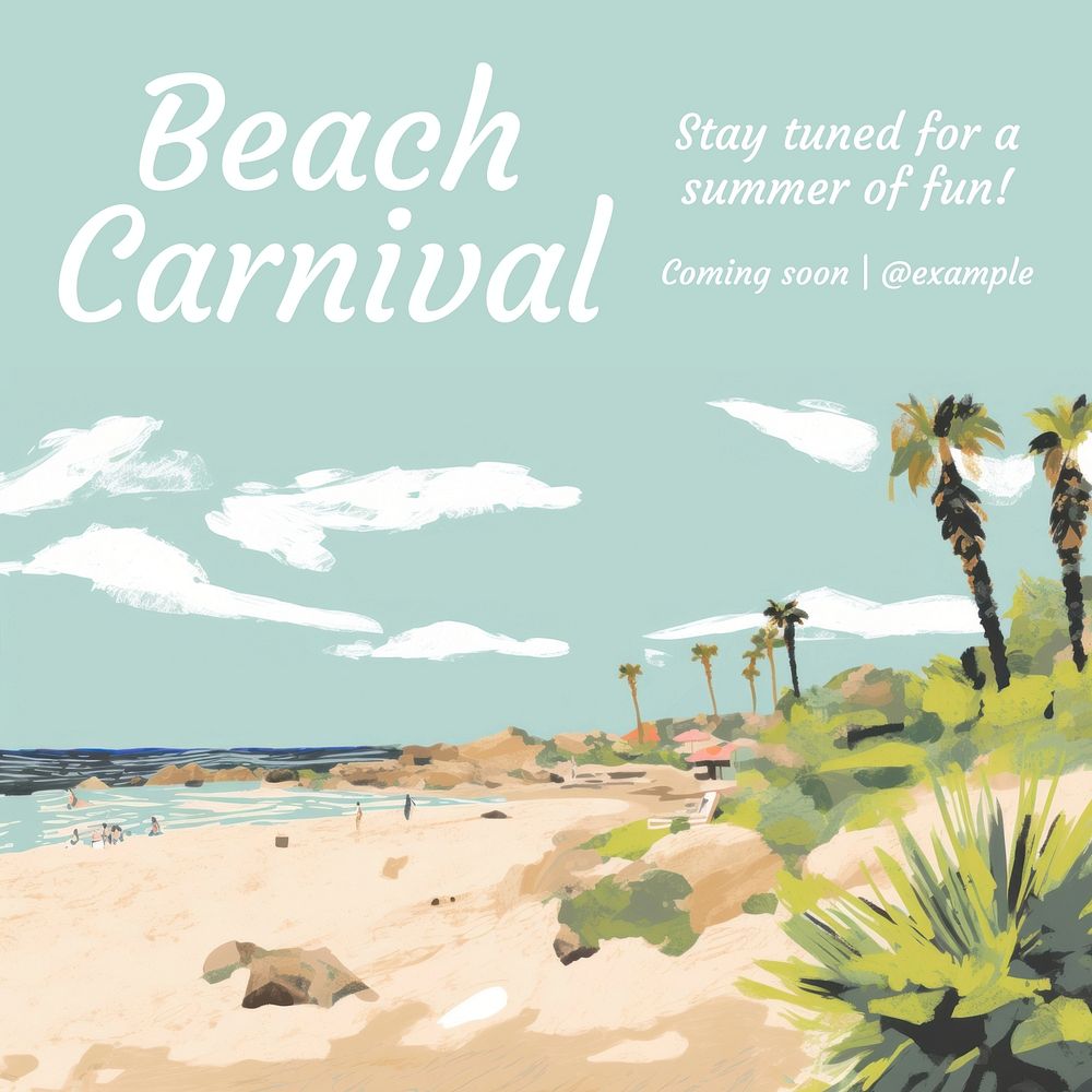 Beach carnival Instagram post template