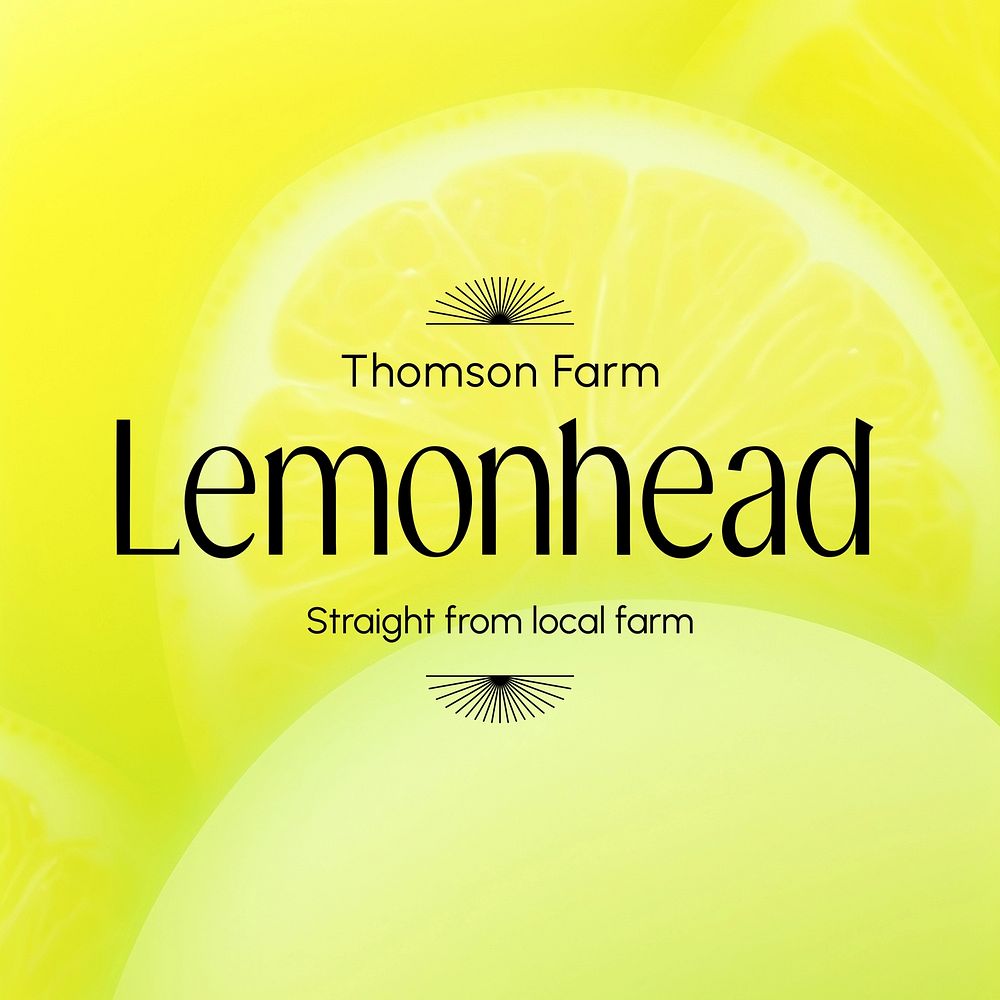 Lemonade logo Instagram post template
