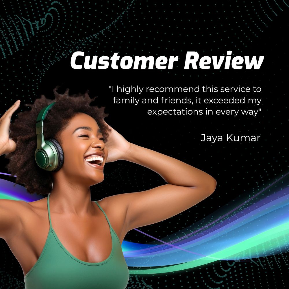 Customer review Instagram post template