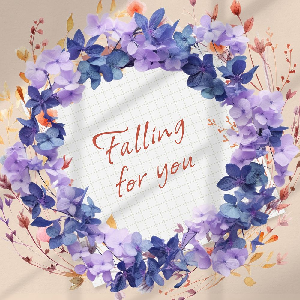 Falling for you Instagram post template