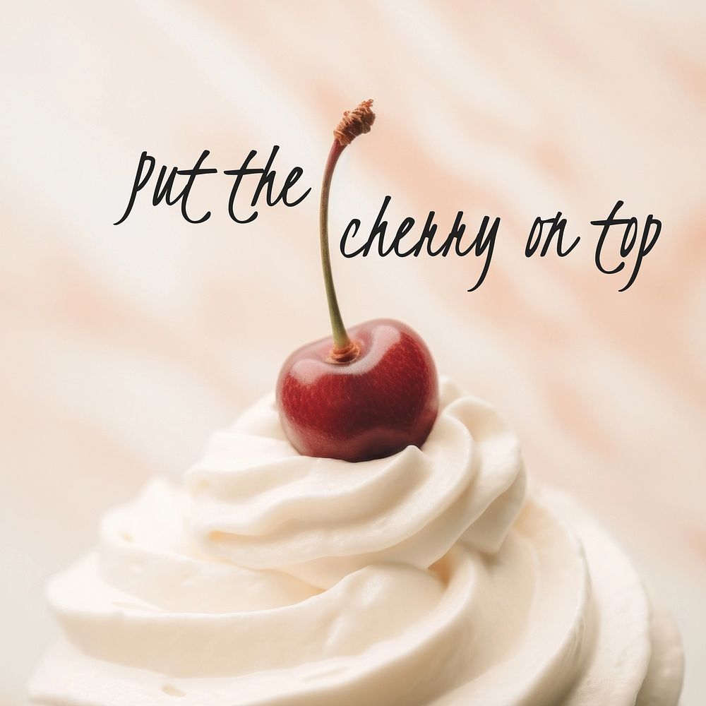 Cherry quote Instagram post template