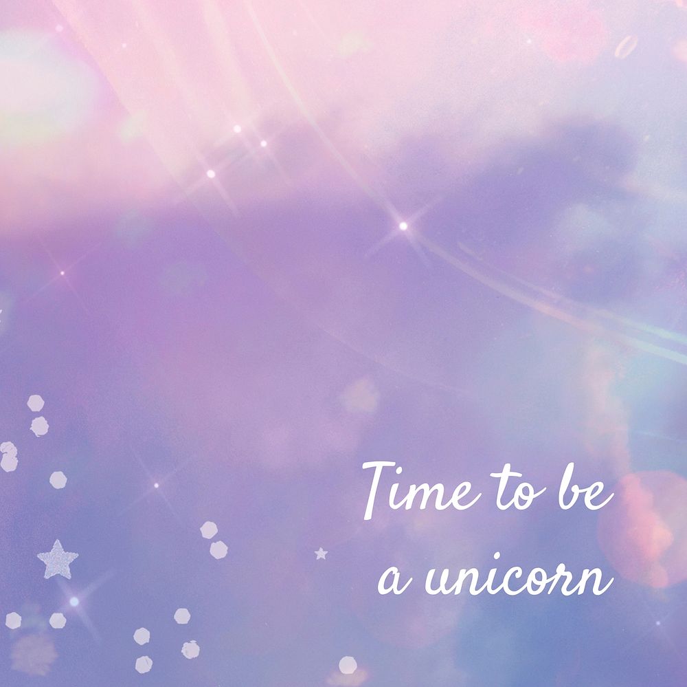 Be unicorn Instagram post template
