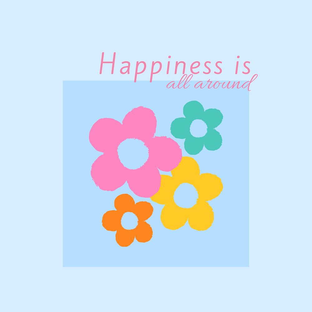 Happiness Instagram post template