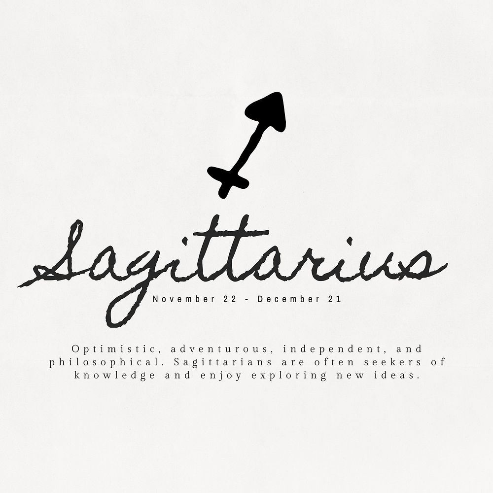 Sagittarius horoscope Instagram post template