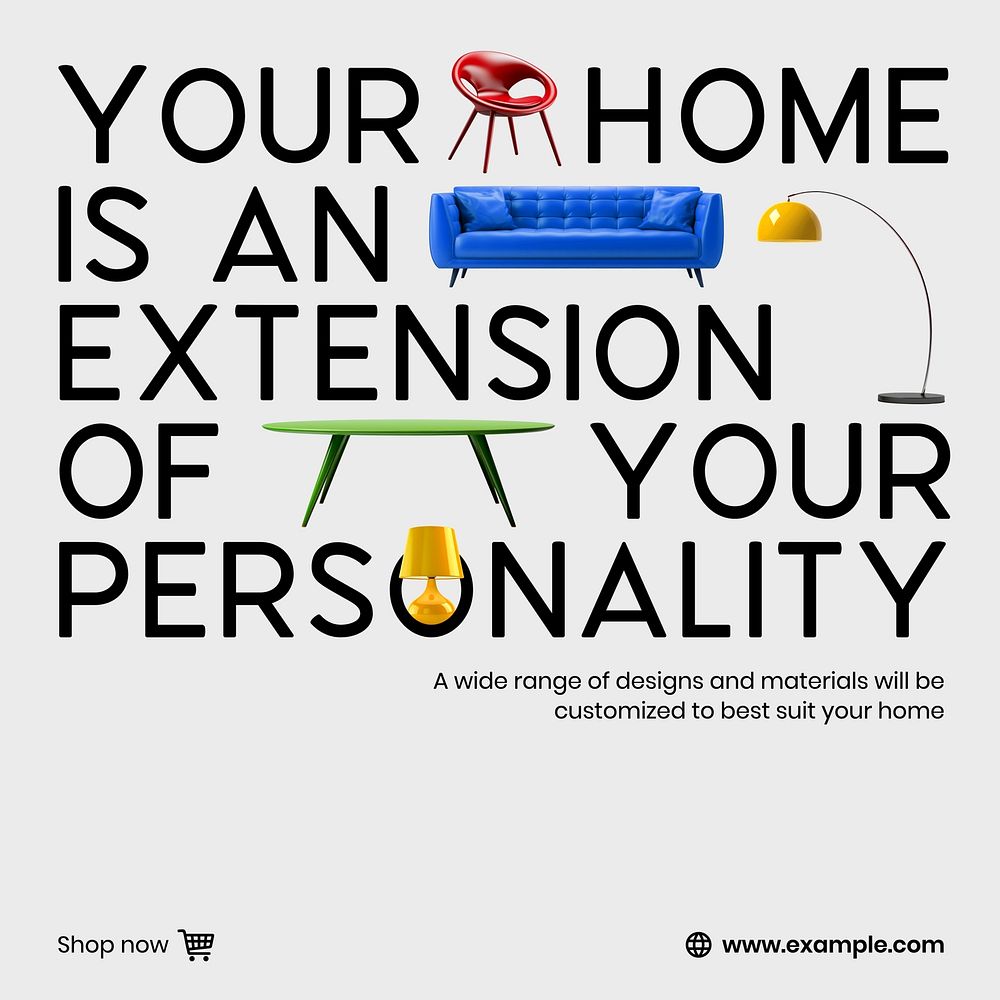 Home design Instagram post template