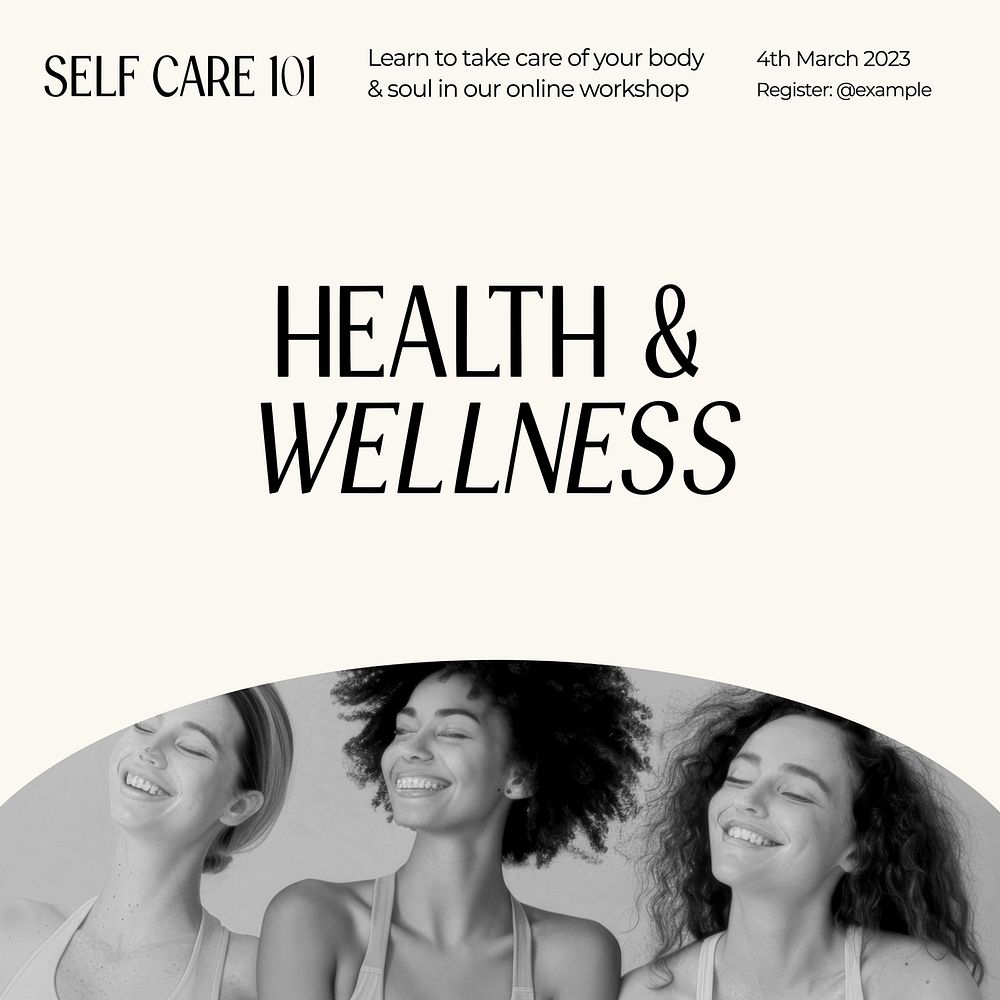 Health & wellness Instagram post template