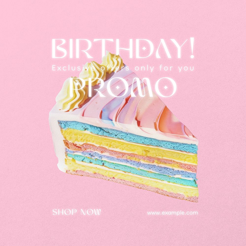 Birthday promo Instagram post template